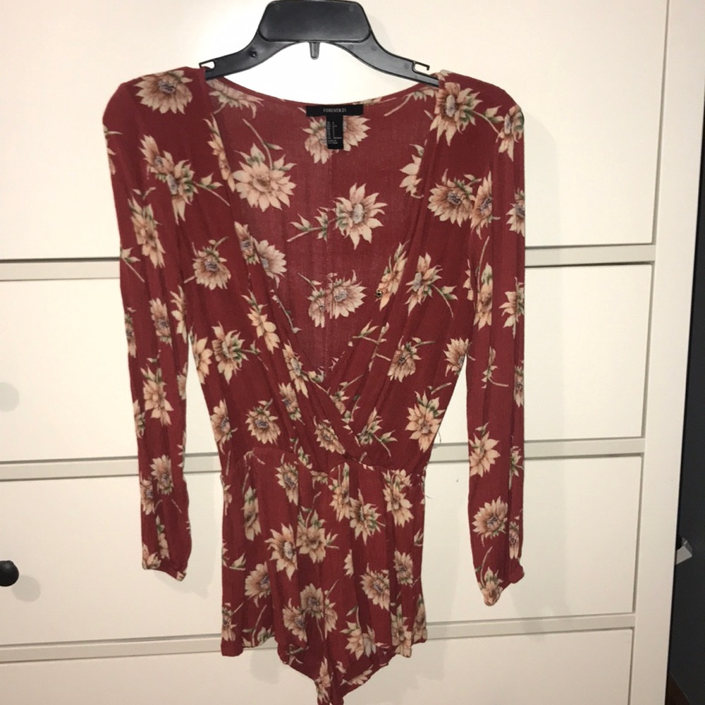 Floral Long-Sleeve Romper